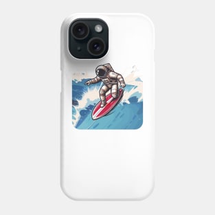 astronaut surfer Phone Case