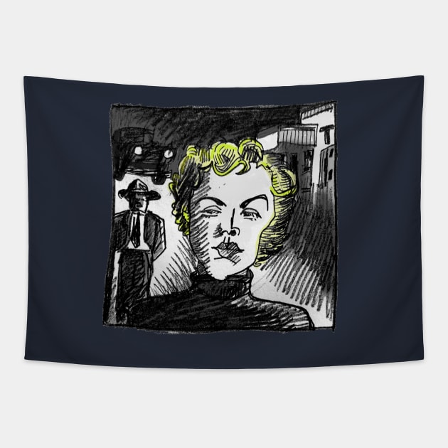 Noir Headlights Tapestry by SPINADELIC