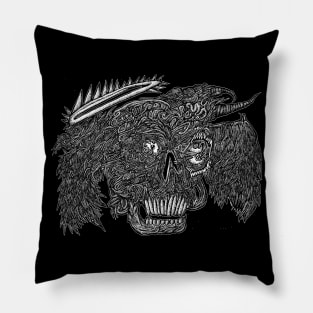 Flying skull Pillow