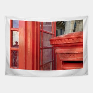 The Red Phone Booth Tapestry