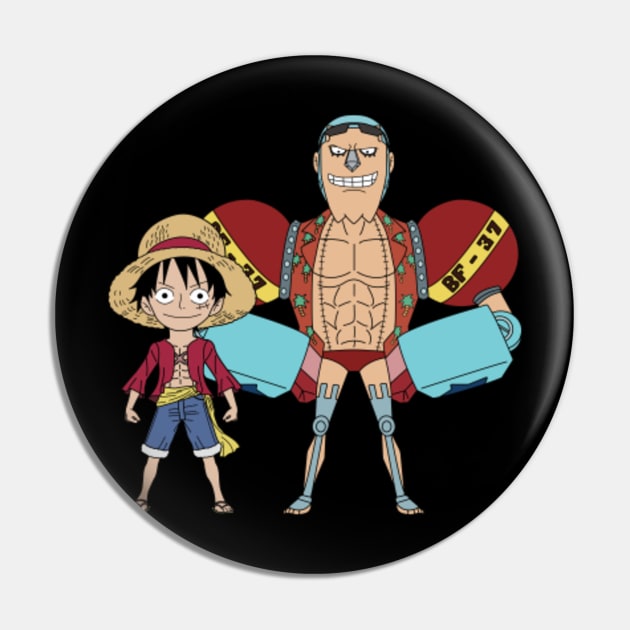 Monkey D. Luffy Straw Hat/Mugiwara Small Logo from One Piece Manga and Anime  - Straw Hat Pirates - Pin