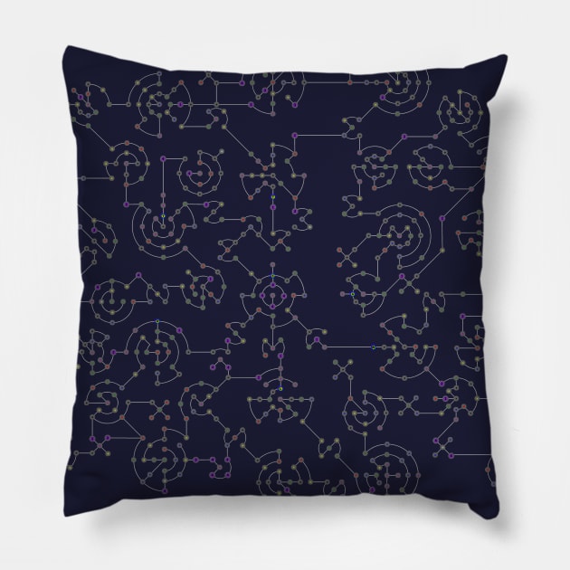 Final Fantasy X Sphere Grid Simplified Pillow by StebopDesigns