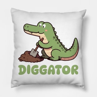 Diggator The Dictator Alligator Pillow