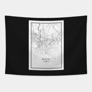 Delhi map poster Tapestry