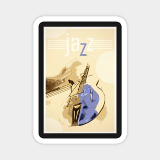 Jazz Art Poster Magnet