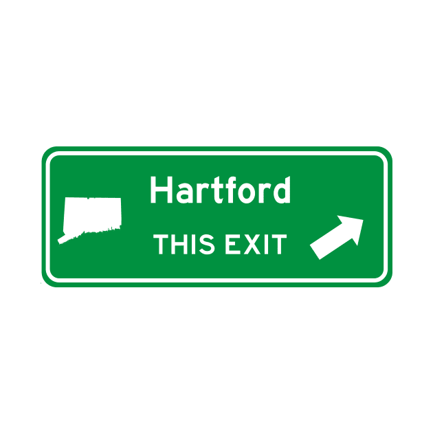 Hartford, Connecticut Highway Exit Sign by Starbase79