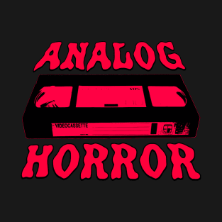 Analog Horror Red VHS Tape Retro 80's 90's Nostalgia T-Shirt