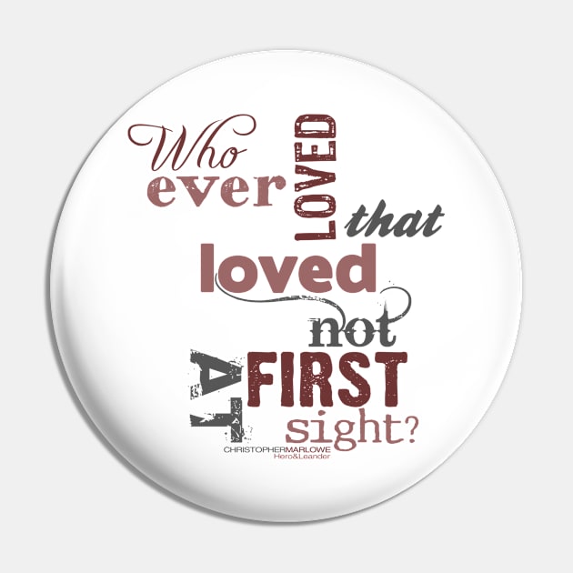 Christopher Marlowe Hero & Leander Love Quote (Colour) Pin by Styled Vintage