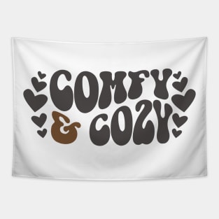 Comfy and Cozy, Funny Winter Season Holiday Tapestry