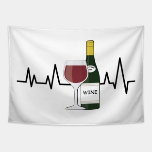 Heartbeat - Wine Tapestry