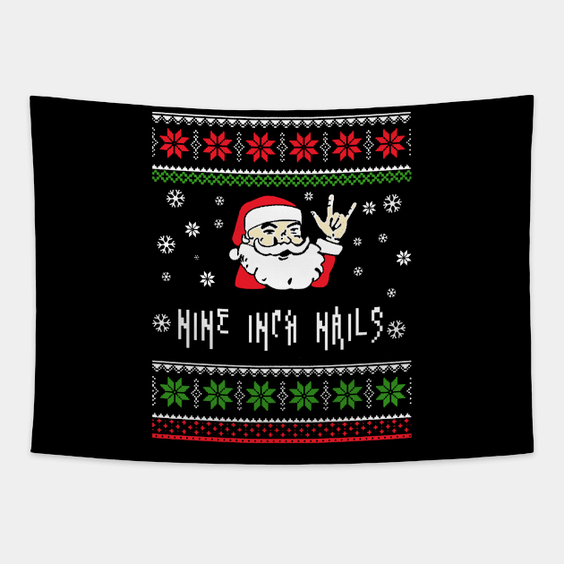 nine inch santa metal Tapestry by mantaplaaa