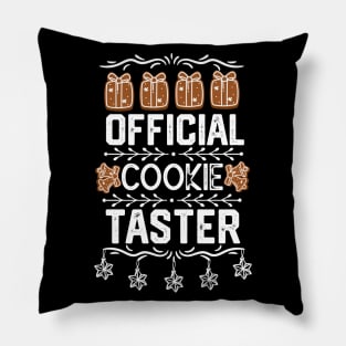 Christmas Sugar Cookies Funny Saying Gift Idea - Official Cookie Taster - Christmas Cookies Lovers Taster Jokes Pillow