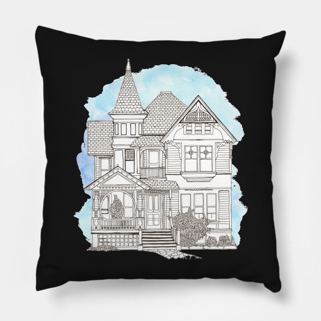 Victorian House Pillow by Twkirky