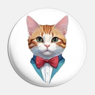 Fancy Cat with Bowtie no.12 Pin