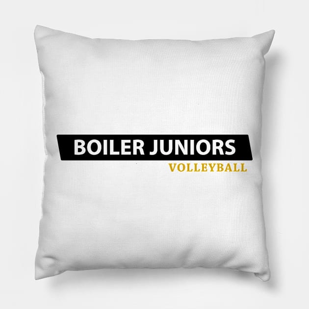 Black Background Logo Pillow by BoilerJuniors