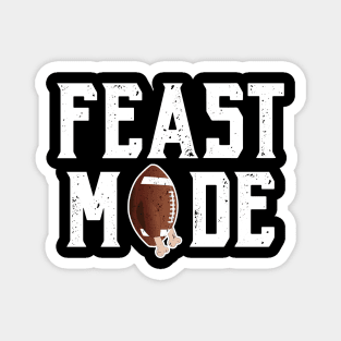 Feast Mode Football Turkey Funny Thanksgiving Gift Magnet