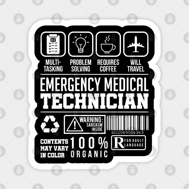 EMT Emergency medical technician Magnet by Caskara