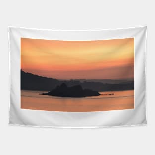 Drake's Island Sunset Tapestry