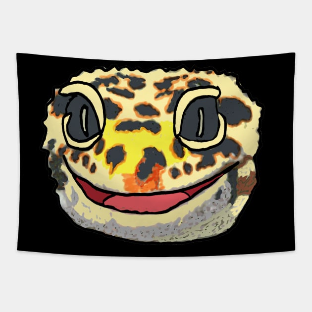 Leopard Gecko Tapestry by Mark Ewbie