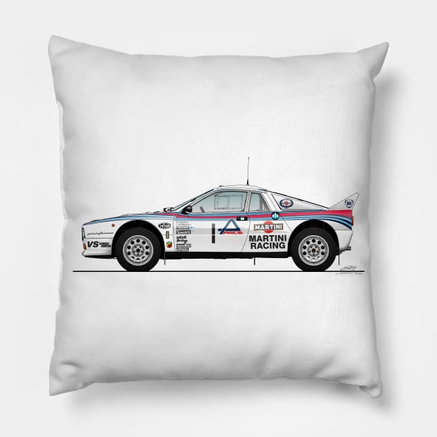 Alén / Kivimäki - Pace National Rally 1982 Pillow by Vanillah