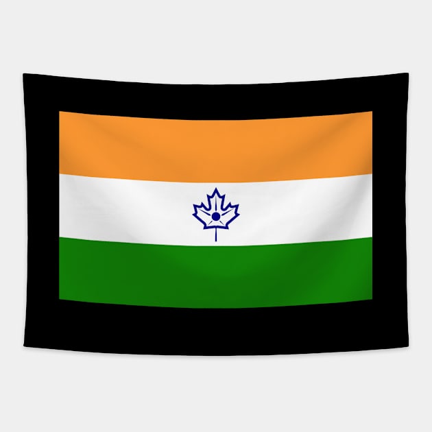 India / Canada Flag Mashup Tapestry by phneep