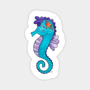 Watercolor Seahorse Magnet