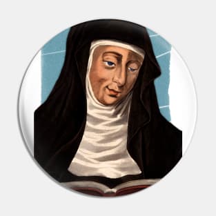 German Philosopher Hildegard of Bingen illustration Pin