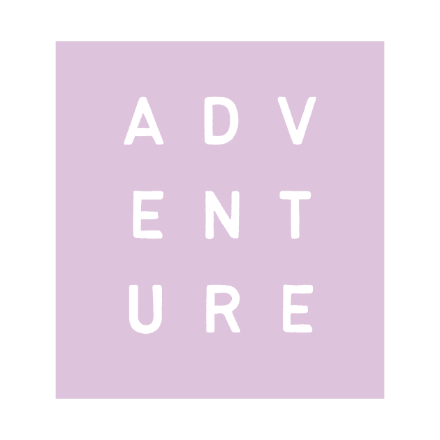 Adventure Minimalist Text Design in Light Pink by BloomingDiaries