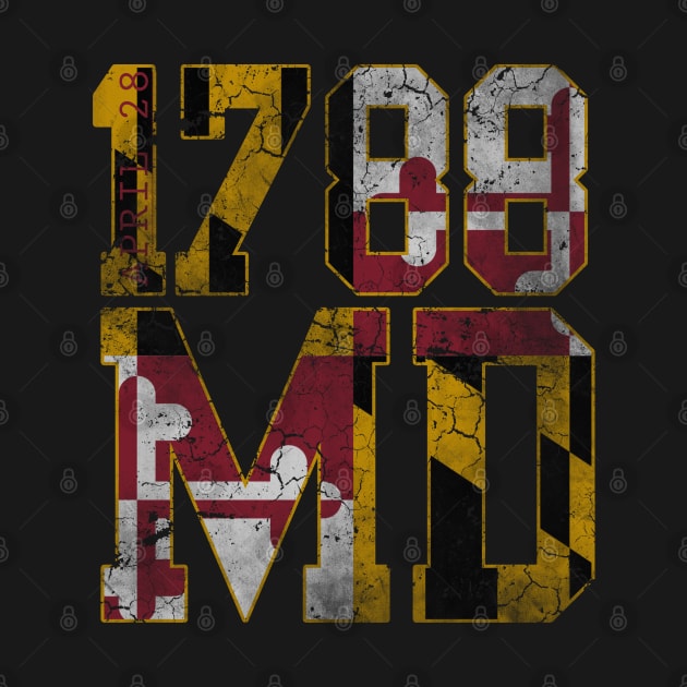 Maryland 1788 Flag Vintage Fade by E