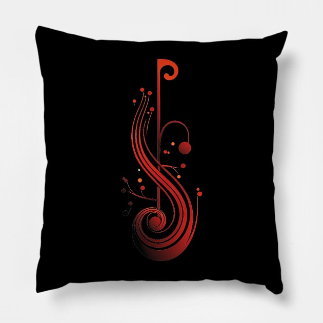 Bass Clef Pillow by Nightarcade