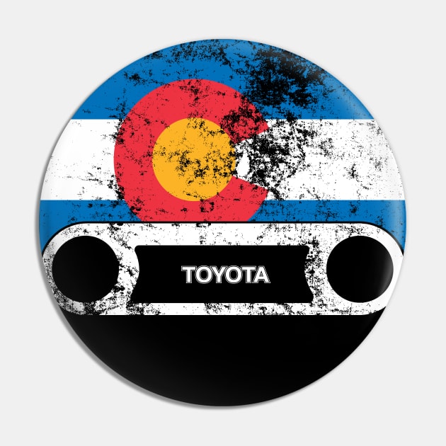 FJ40 Bezel with Colorado Flag Pin by Bulloch Speed Shop