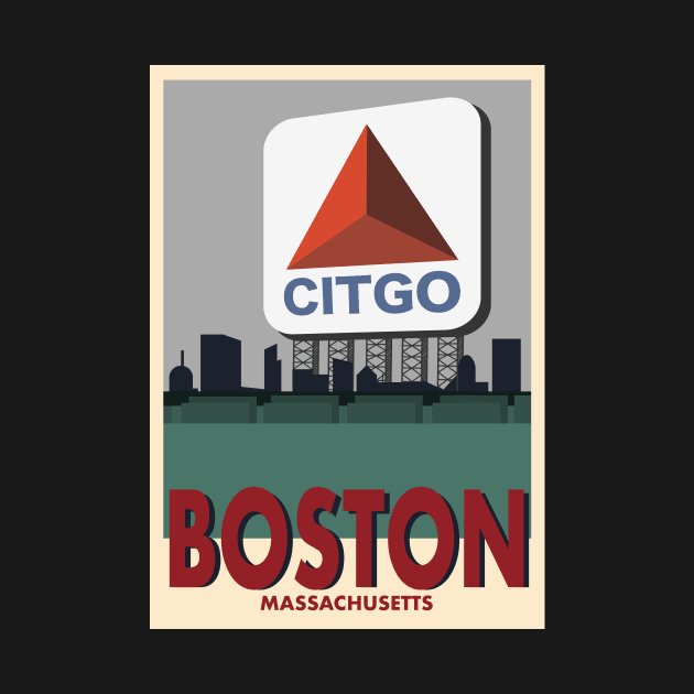 Boston Travel Poster by Rosemogo