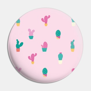 Pink Cactus Pattern Pin