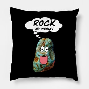 ROCK MY WORLD - Geology Pick Hammer Rockhound Rockhounding Pillow