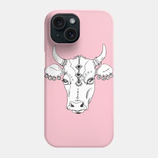 Cute and Pretty Indian Cow Sketch Phone Case