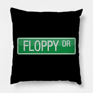 Floppy Drive Road Sign Pillow