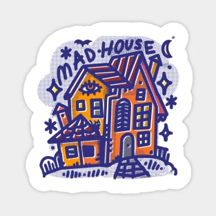 Mad house halloween Magnet