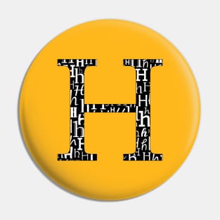 H Filled - Typography Pin