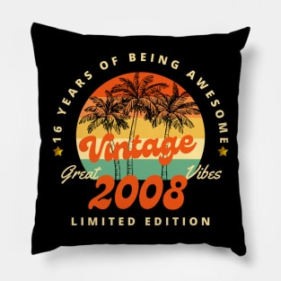 14 Year Old Gifts Vintage 2008 Limited Edition 14th Birthday Pillow