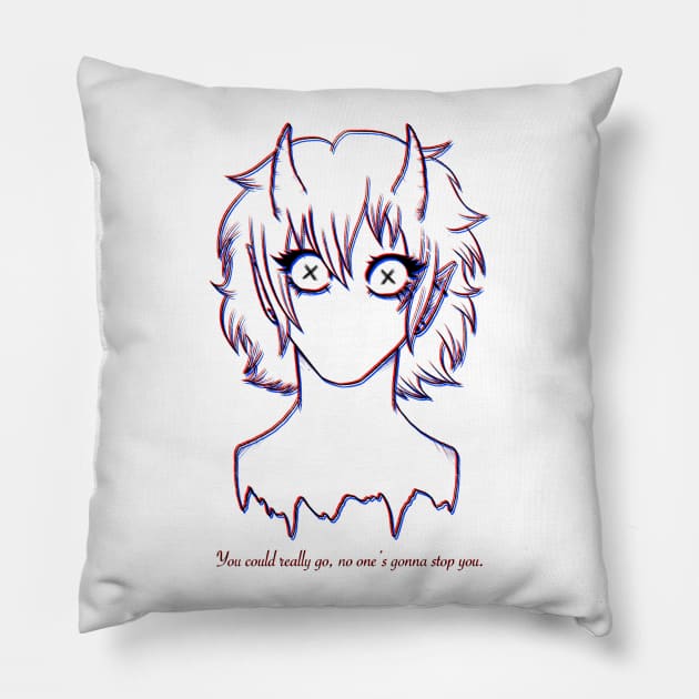 Some Edgy Trash (Ver. 2) Pillow by Hazardous Demons