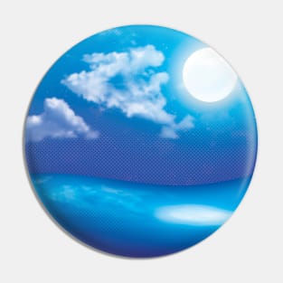 Ocean under moonlight Pin