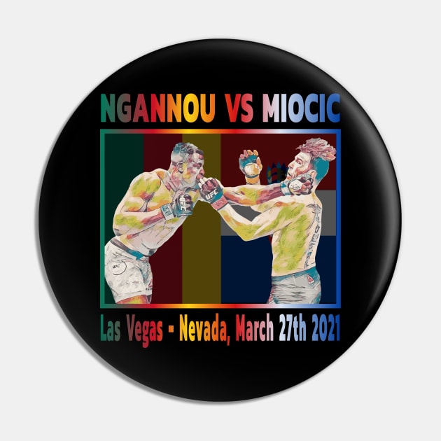 Ngannou Vs Miocic Flags Colors Pin by FightIsRight