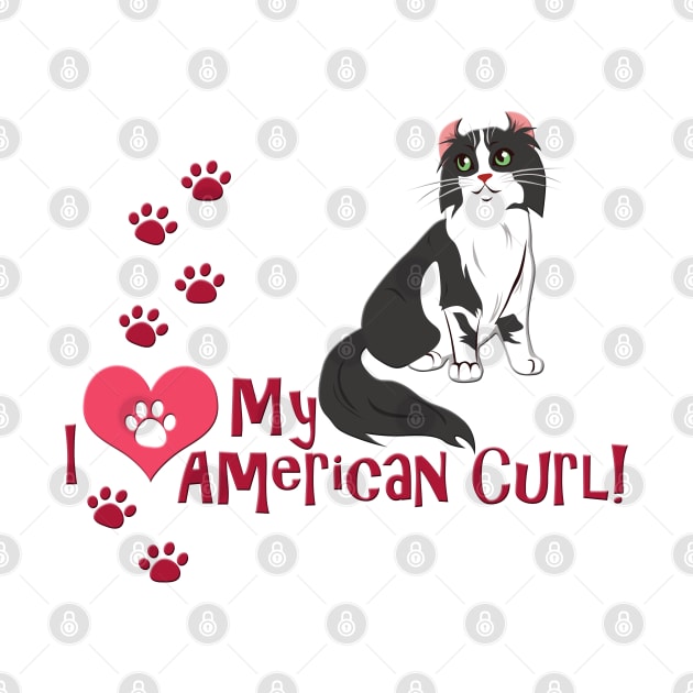 I Love My American Curl Cat by SakuraDragon