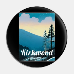 Kirkwood Lake Tahoe California ski Pin