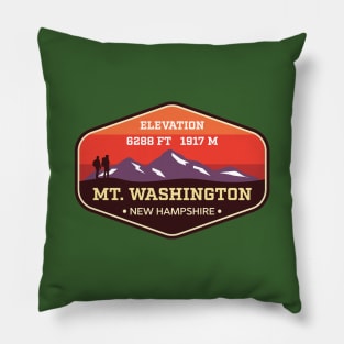 Mount Washington - New Hampshire - Appalachian Trail Mountain Climbing Badge Pillow