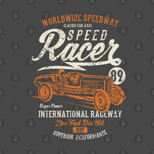 Speed Racer Worldwide Speedway Vintage Design by Jarecrow 