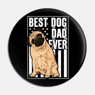 Best Dog Dad Ever Pug Pin