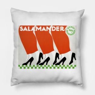 SALAMANDER SHOES by Ernst Deutsch-Dryden 1912 Vintage Product Advertisement Pillow