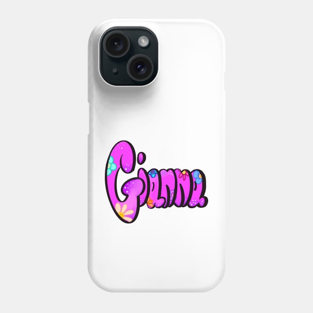 Gianna girls first name in purple Personalized personalised customised name Gianna Phone Case by Artonmytee