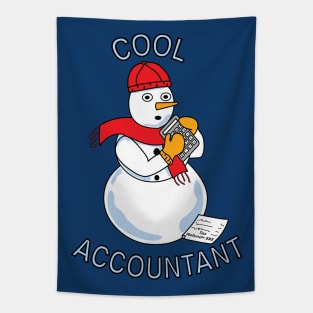 Cool Accountant Snowman Tapestry
